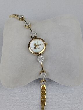 Disney Time Works Gold-tone Women's Bracelet Watch.